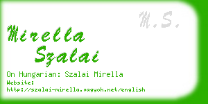 mirella szalai business card